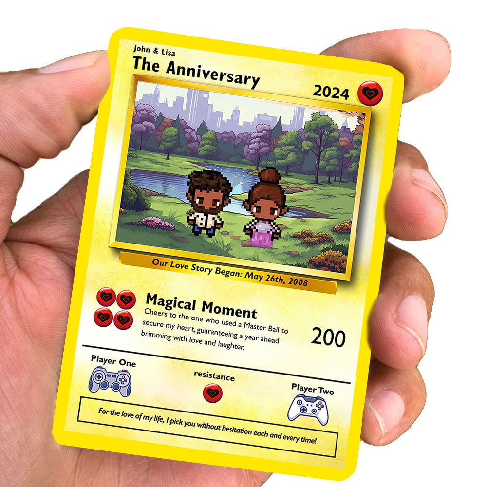 ワンタメカード ちょいキラピンク Poke Anniversary Card - Personalized Anniversary Gifts