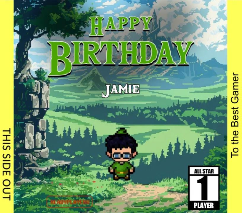 Personalized Ocarina Birthday Cartridge - Custom Birthday Gift - Personalized Cartridge Gift - Personalized Gift for Birthday - Zelda Gift