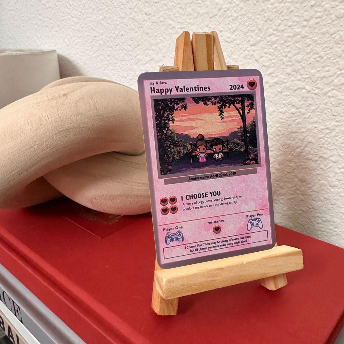 Poke Valentine's Day Card - Personalized Valentines Day Gift - Valentines Day Gift - Vday Gift for Him - Vday Gift for Her - Gift for Gamer