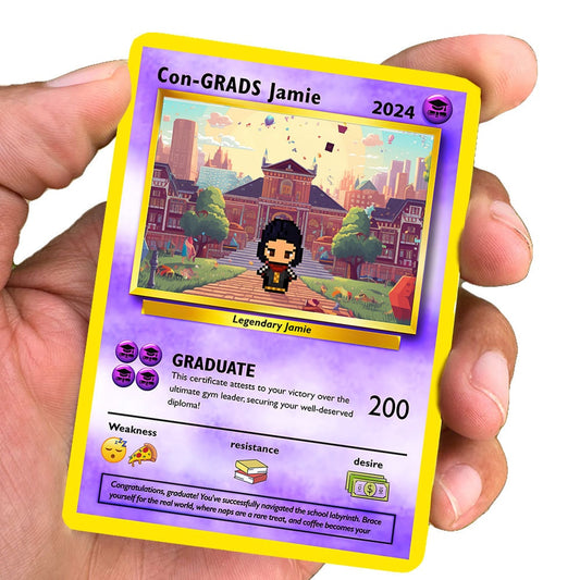 Poke Personalized Graduation Gift - Kindergarten Graduation - High School Graduation Gift - Custom Graduation Gift - Pokemon Graduation Card