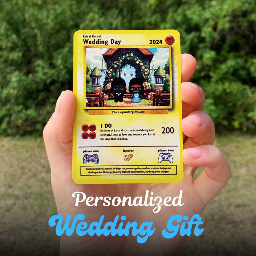 Personalized Poke Wedding Card - Custom Gift for Wedding - Newly Wed Gifts - Wedding Gift Ideas - Newly Wed Gift - Engagement Gift