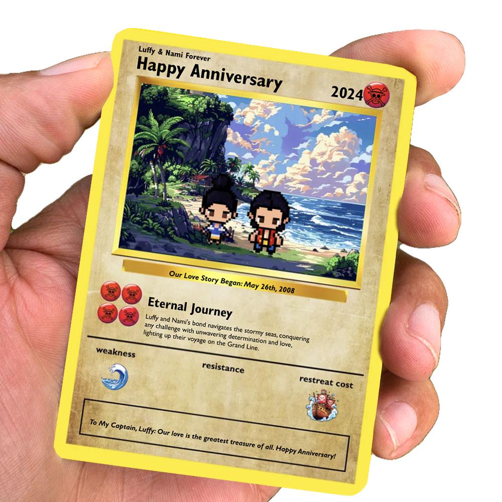 Personalized Pirates Anniversary Card - Custom Gift for Anniversary - Personalized One Piece Anniversary Gift - Anniversary Gifts