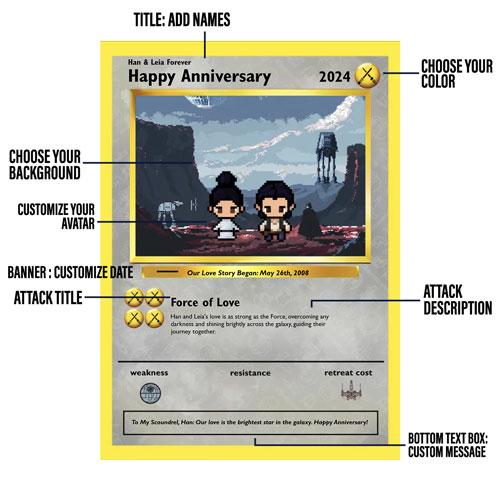 Personalized Space Wars Anniversary Card - Personalized Star Wars Gift - Anniversary Gift - Darth Vader Card - Personalized Obi-Wan Gift