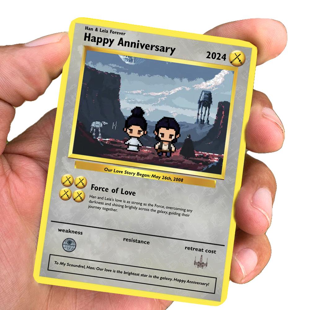 Personalized Space Wars Anniversary Card - Personalized Star Wars Gift - Anniversary Gift - Darth Vader Card - Personalized Obi-Wan Gift