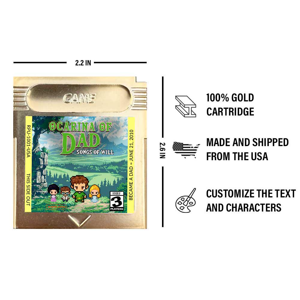 Personalized Ocarina Father's Day Cartridge - Custom Gift for Dads - Personalized Ocarina Gift - Father's Day Gift - Personalized Zelda Gift