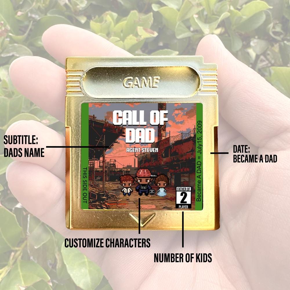 Personalized Call of Dad Cartridge - Custom Gift for Dads - Personalized Call of Duty Gift - Father's Day Gift - Personalized COD Gift
