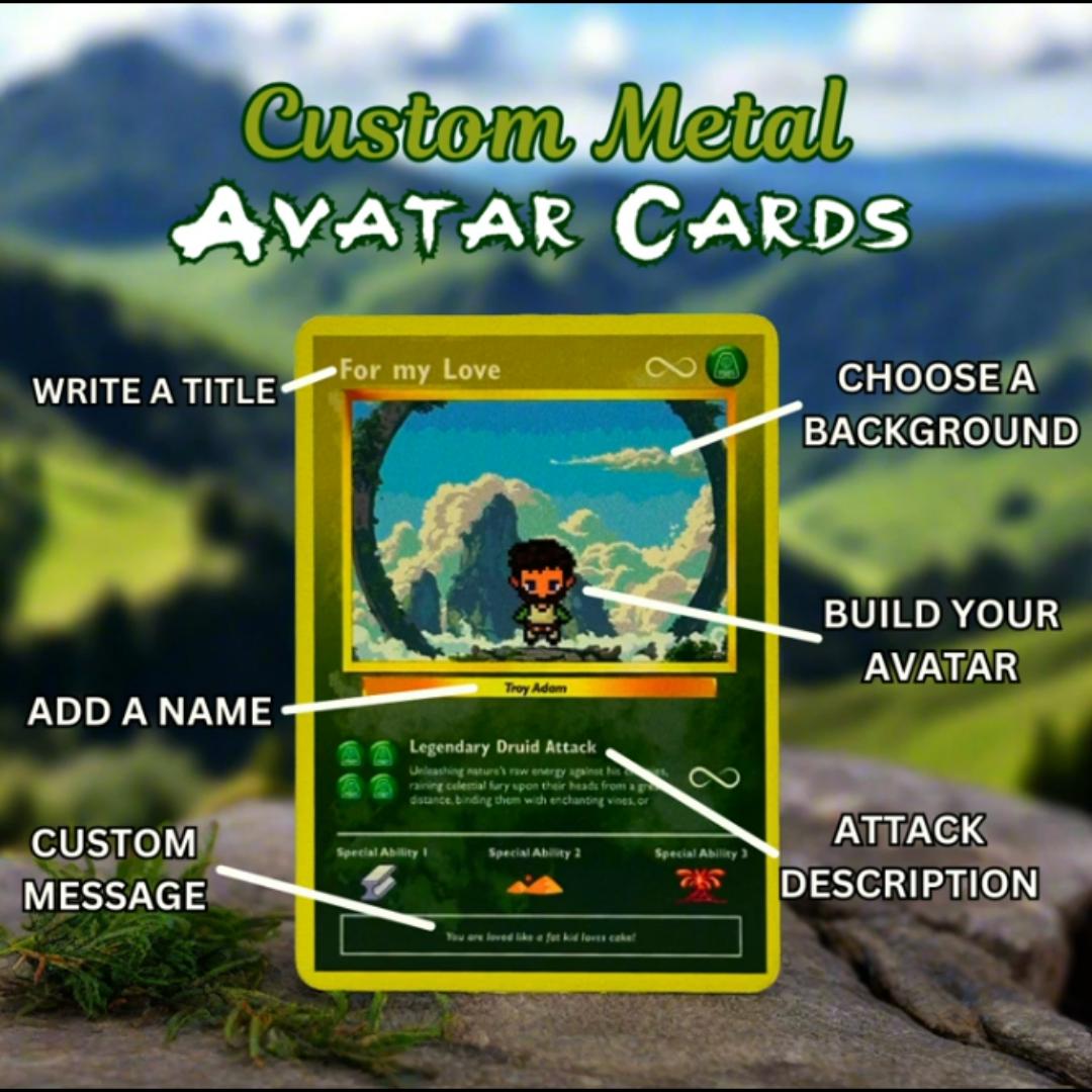 Personalized Avatar Card - Custom Gift for Avatar fans - Build Your Own Avatar Card - Customizable Avatar Card - Avatar Card for Gamers