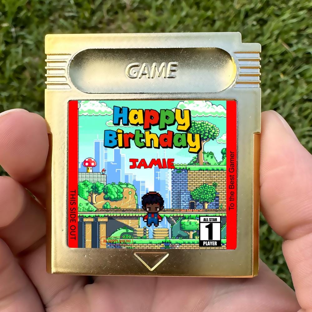 Personalized Super Birthday World Cartridge - Custom Birthday Gift - Personalized Cartridge Gift - Personalized Gift for Birthday