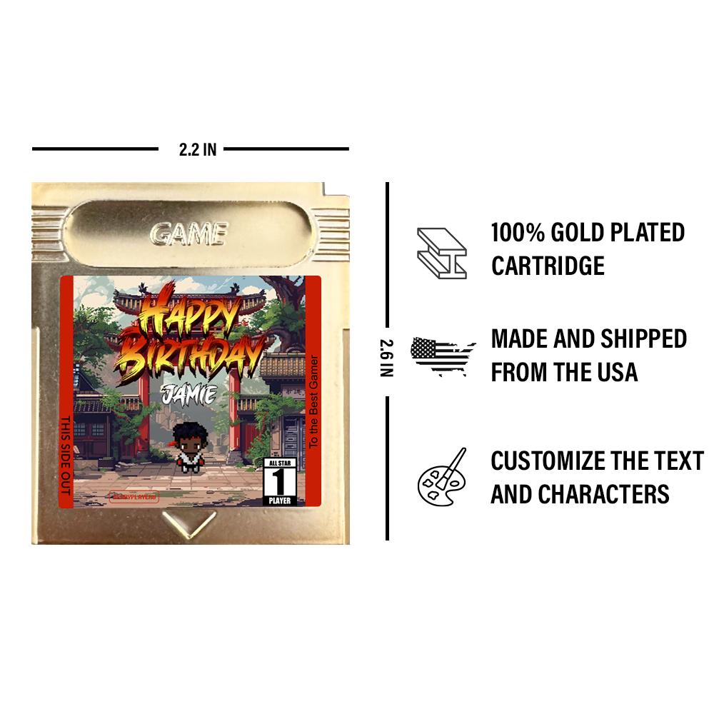 Personalized Street Fighter Birthday Cartridge - Custom Birthday Gift - Personalized Cartridge Gift - Personalized Gift for Birthday