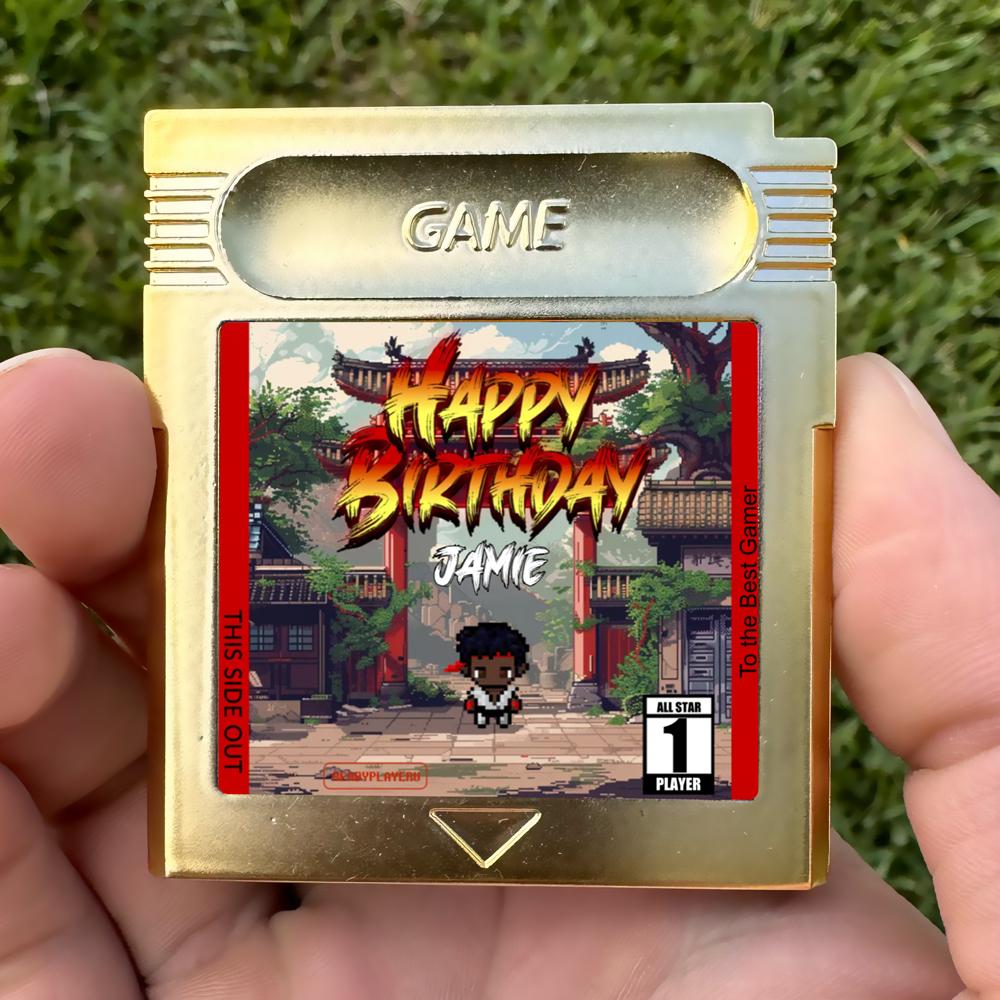 Personalized Street Fighter Birthday Cartridge - Custom Birthday Gift - Personalized Cartridge Gift - Personalized Gift for Birthday