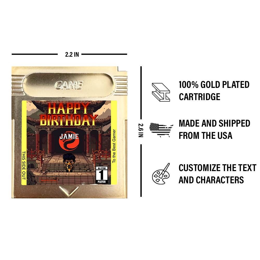 Personalized Mortal Kombat Birthday Cartridge - Custom Birthday Gift - Personalized Cartridge - Personalized Birthday Gift - Mortal Kombat