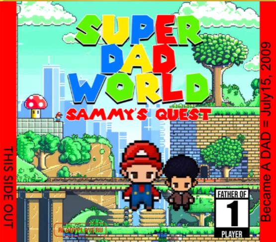 Personalized Super Dad World Cartridge - Custom Gift for Super Mario Dads - Personalized Super Mario World Gift - Father's Day Gift