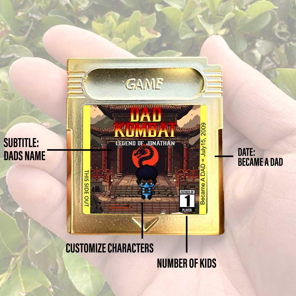 Personalized Dad Kombat Cartridge - Custom Gift for Dads - Personalized Gift - Father's Day Gift - Personalized Mortal Kombat Gift
