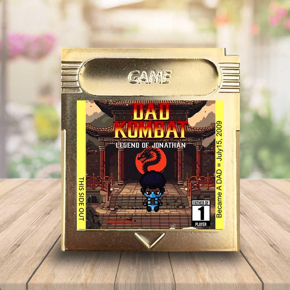 Personalized Dad Kombat Cartridge - Custom Gift for Dads - Personalized Gift - Father's Day Gift - Personalized Mortal Kombat Gift