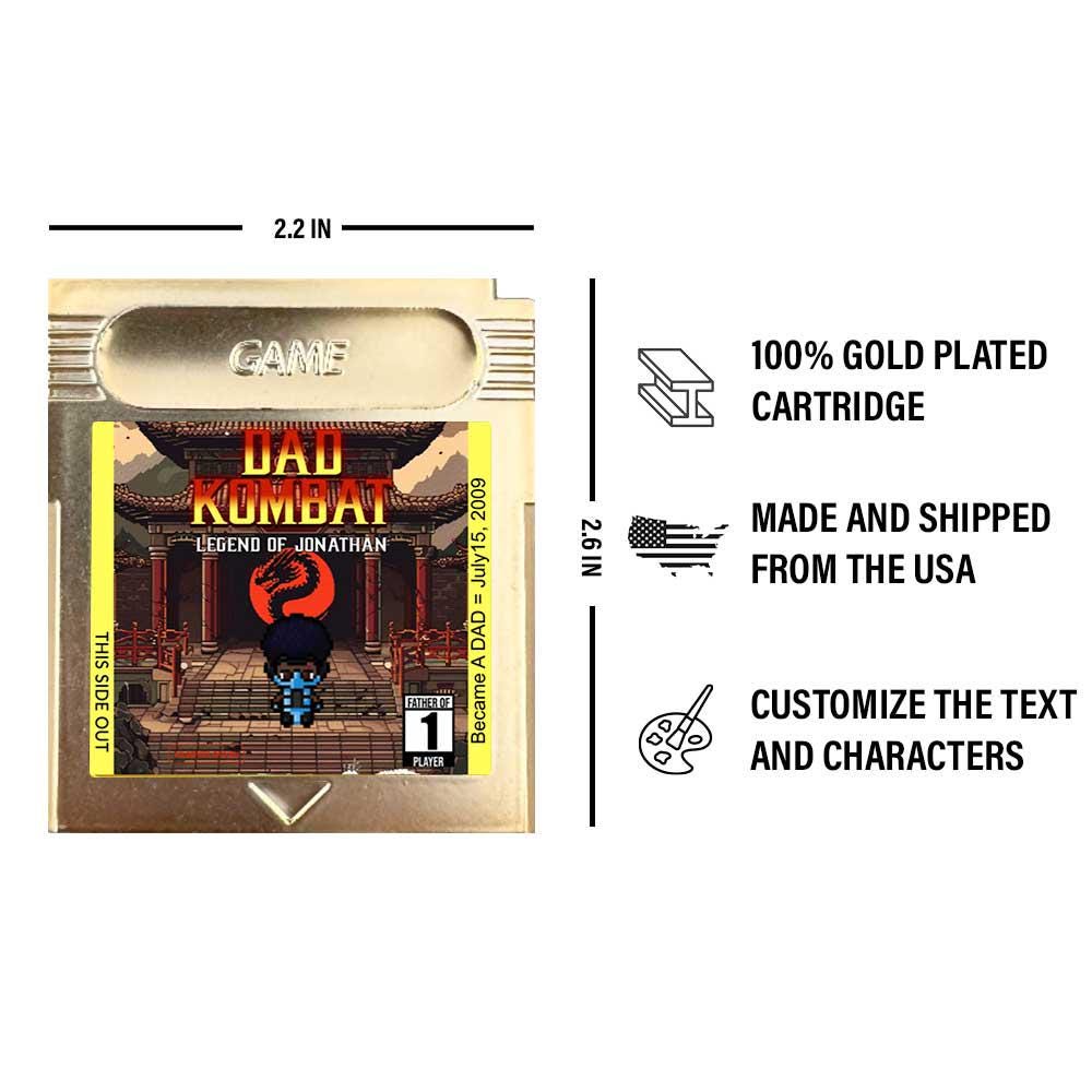Personalized Dad Kombat Cartridge - Custom Gift for Dads - Personalized Gift - Father's Day Gift - Personalized Mortal Kombat Gift