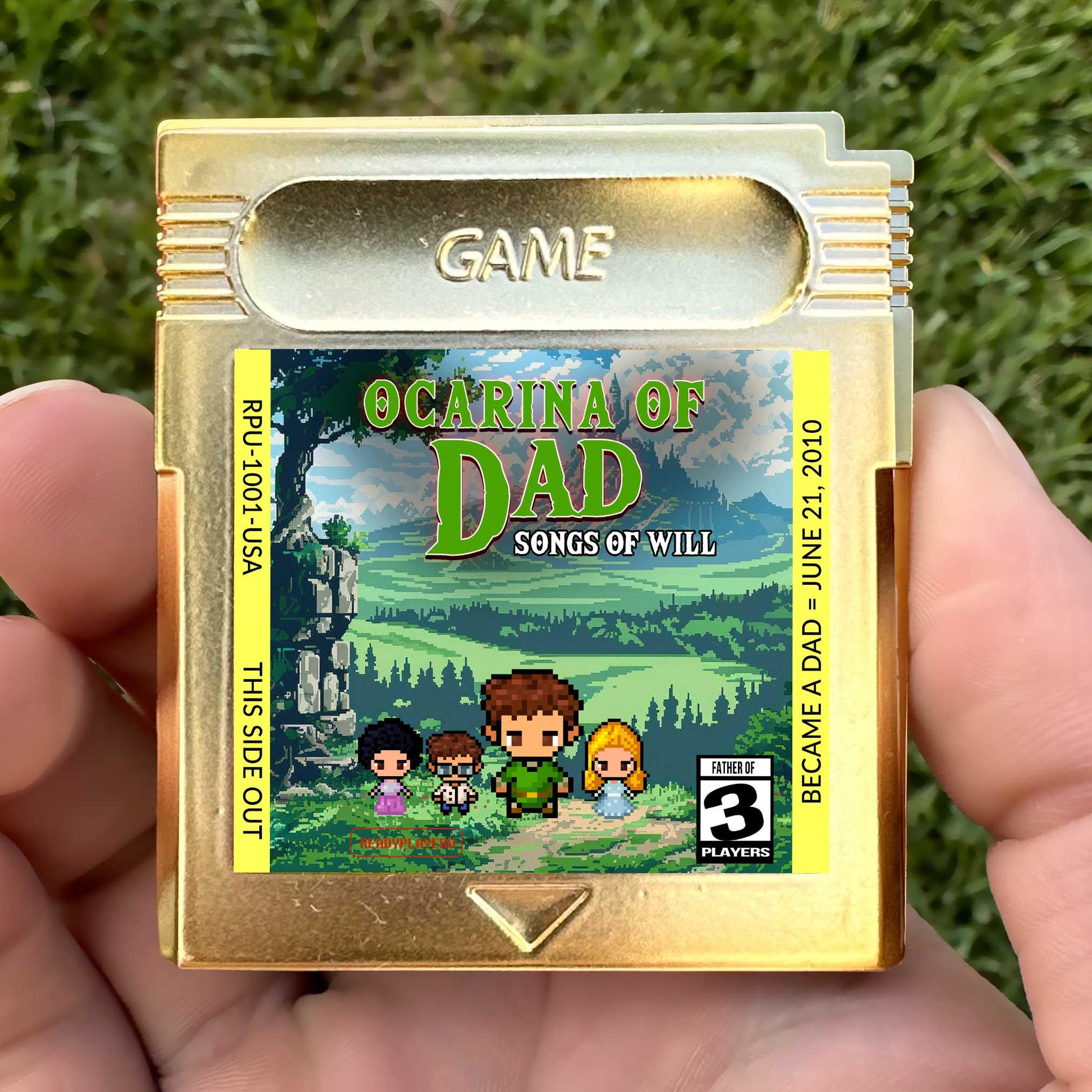 Personalized Ocarina Father's Day Cartridge - Custom Gift for Dads - Personalized Ocarina Gift - Father's Day Gift - Personalized Zelda Gift