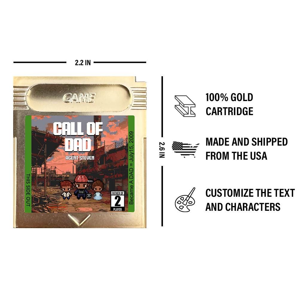 Personalized Call of Dad Cartridge - Custom Gift for Dads - Personalized Call of Duty Gift - Father's Day Gift - Personalized COD Gift