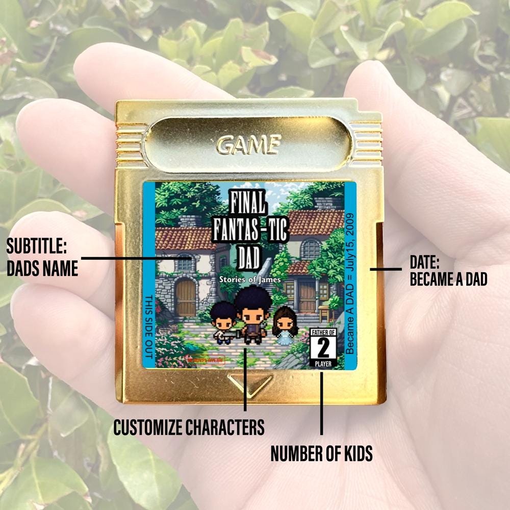Personalized Final Fantas-tic Mom Cartridge - Custom Cartridge Gift for Dads - Personalized Final Fantasy Gift - Mother's Day Gift