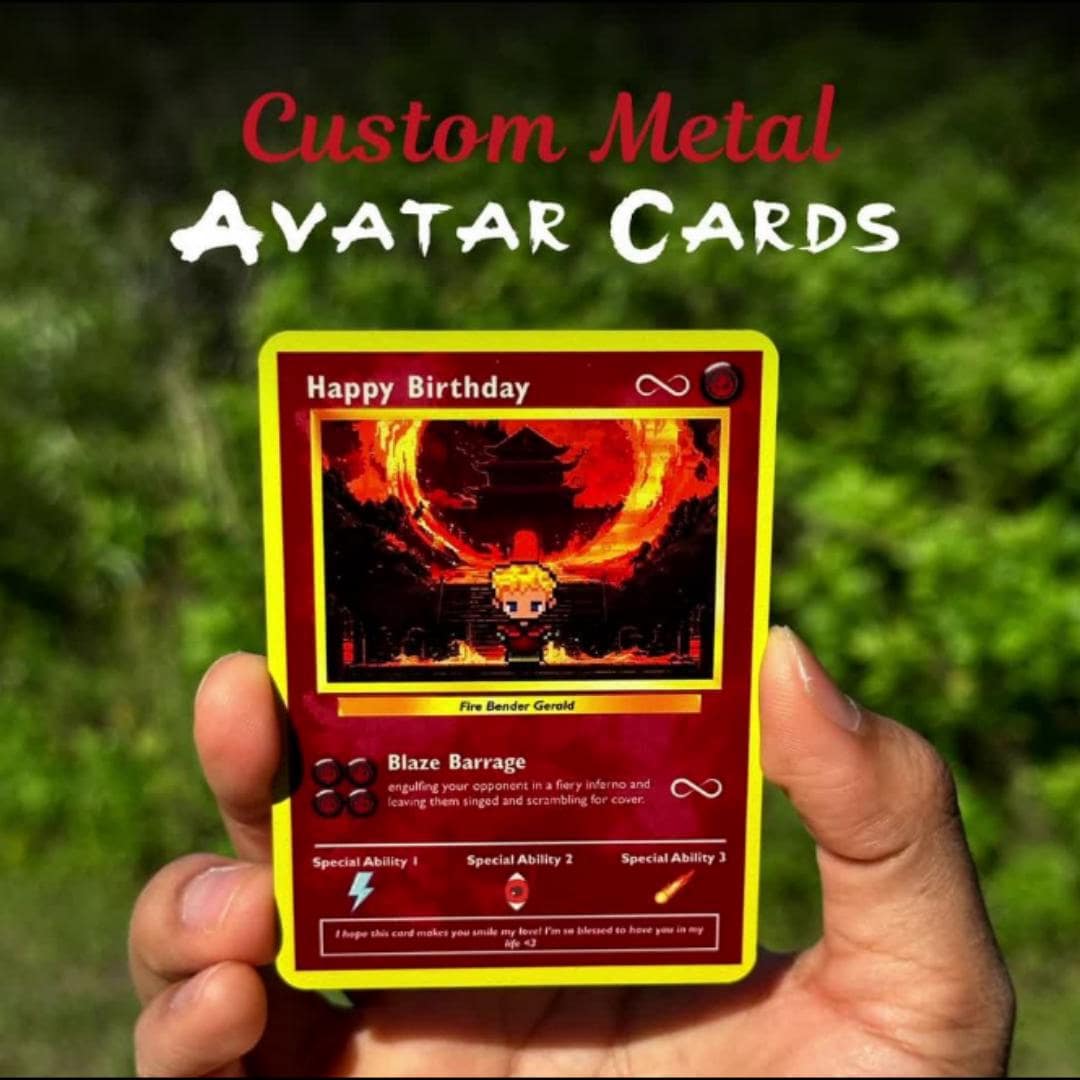 Personalized Avatar Card - Custom Gift for Avatar fans - Build Your Own Avatar Card - Customizable Avatar Card - Avatar Card for Gamers
