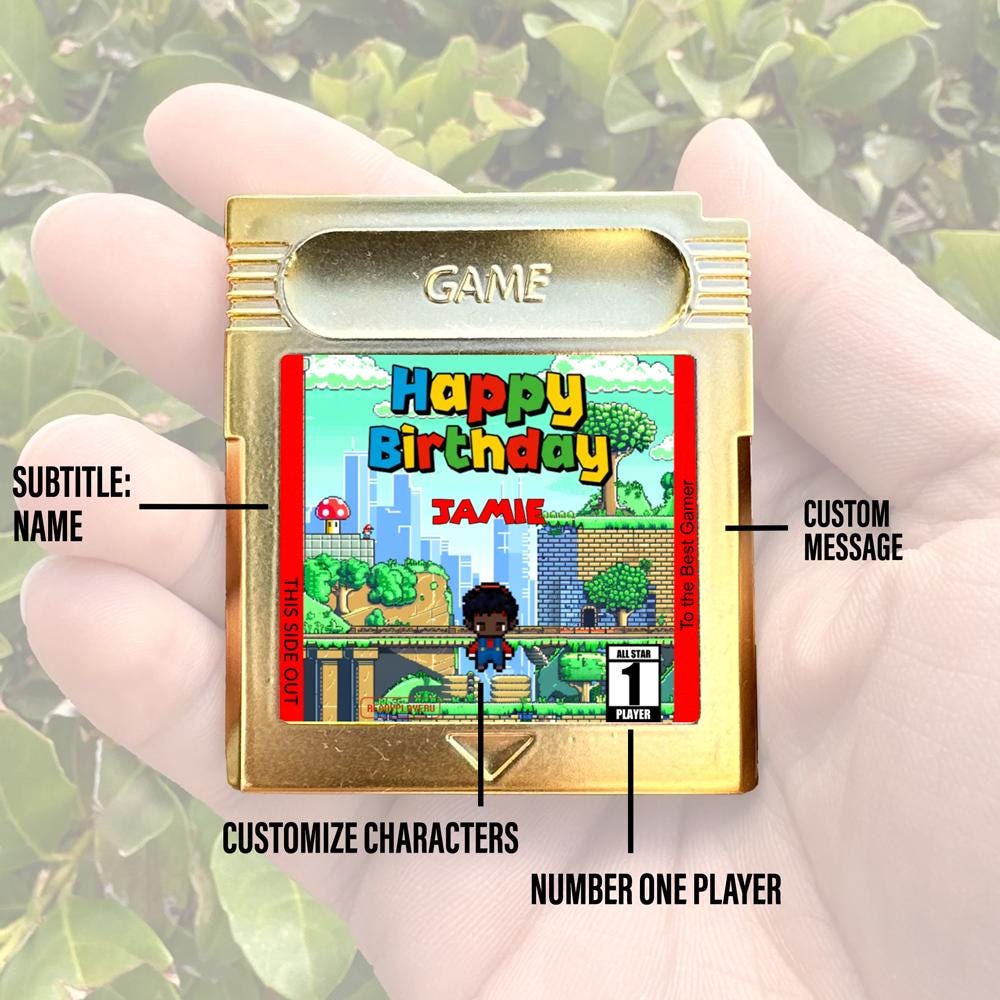 Personalized Super Birthday World Cartridge - Custom Birthday Gift - Personalized Cartridge Gift - Personalized Gift for Birthday