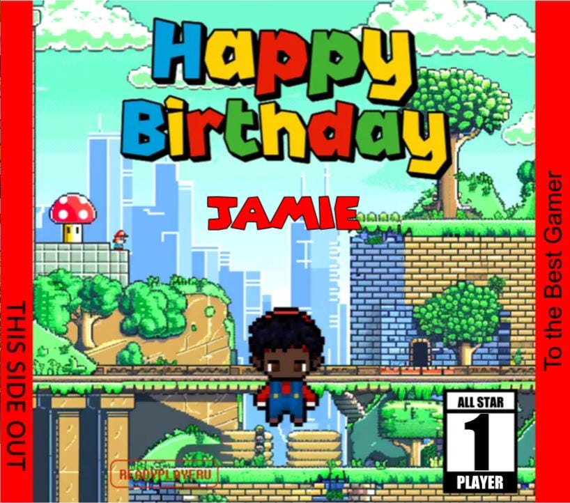 Personalized Super Birthday World Cartridge - Custom Birthday Gift - Personalized Cartridge Gift - Personalized Gift for Birthday