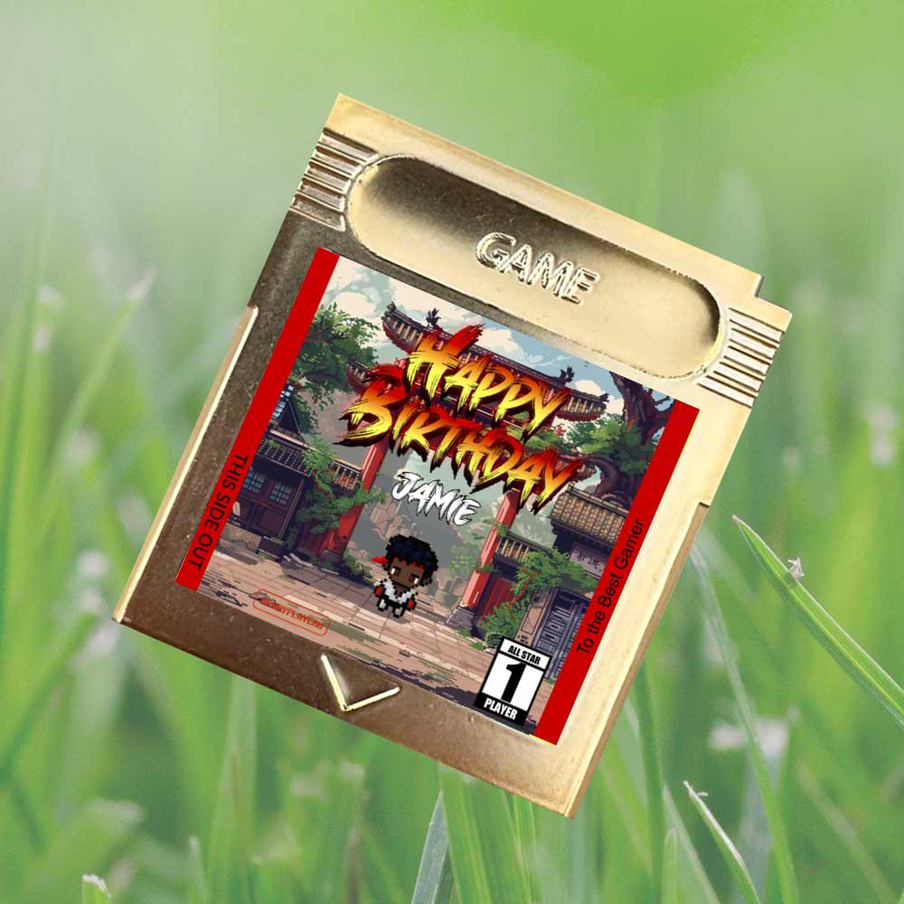 Personalized Street Fighter Birthday Cartridge - Custom Birthday Gift - Personalized Cartridge Gift - Personalized Gift for Birthday