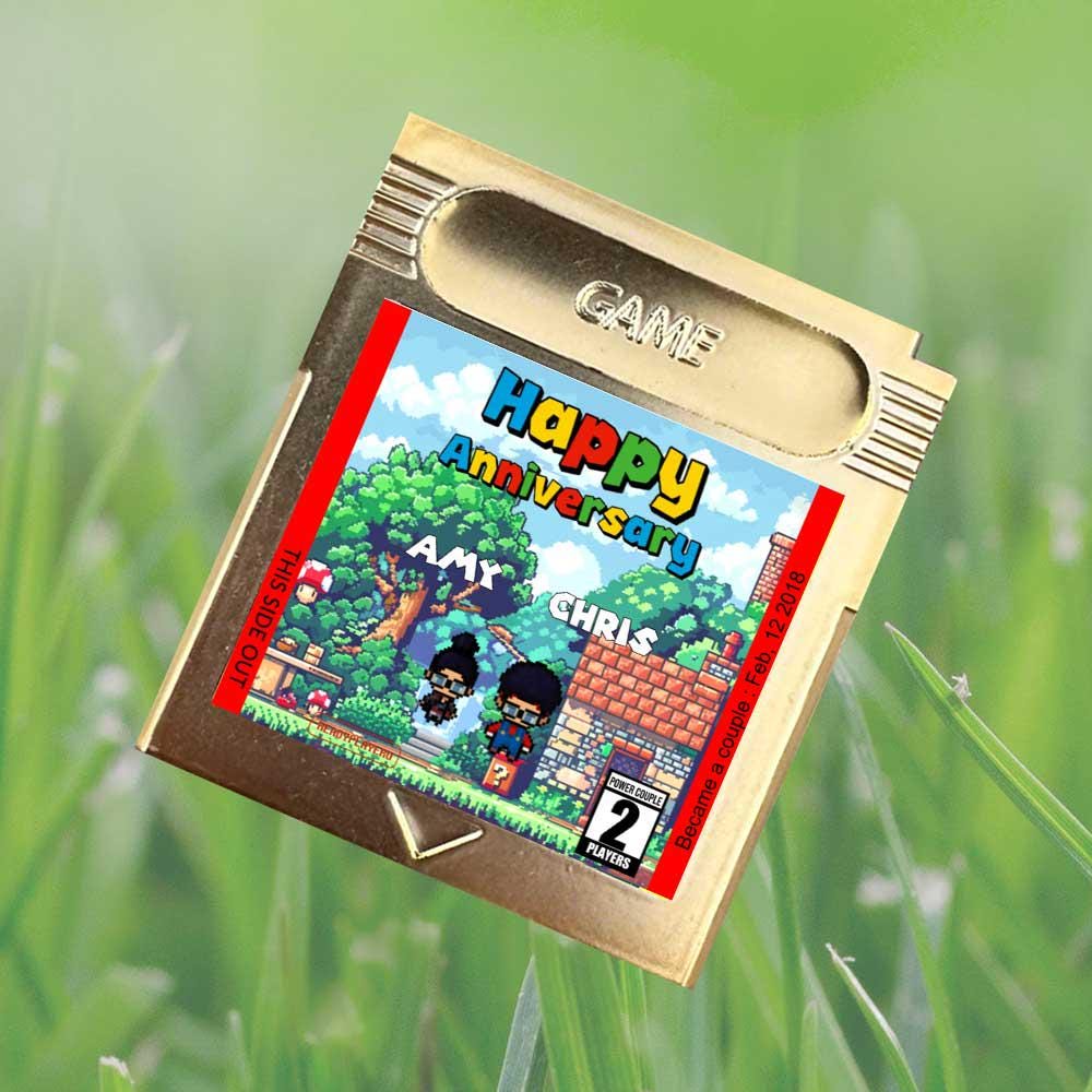 Personalized Anniversary World Cartridge - Custom Anniversary Gift - Personalized Cartridge Anniversary Gift - Super Mario Gift