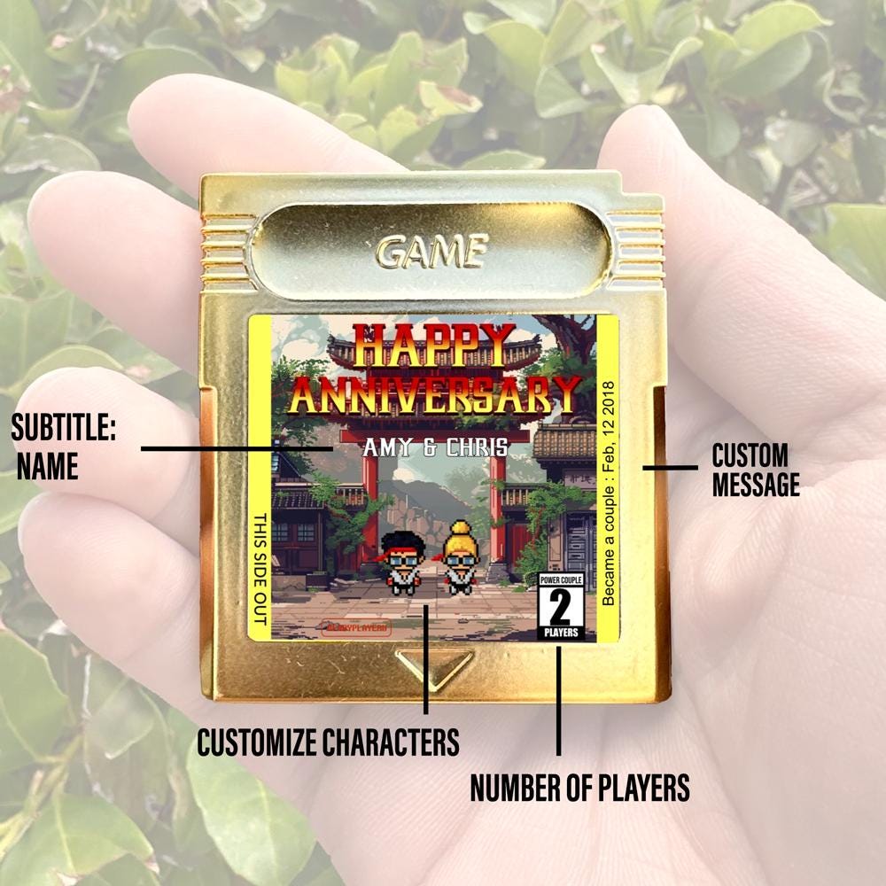 Personalized Anniversary Kombat Cartridge - Custom Anniversary Gift - Personalized Gift - Personalized Cartridge Anniversary Gift