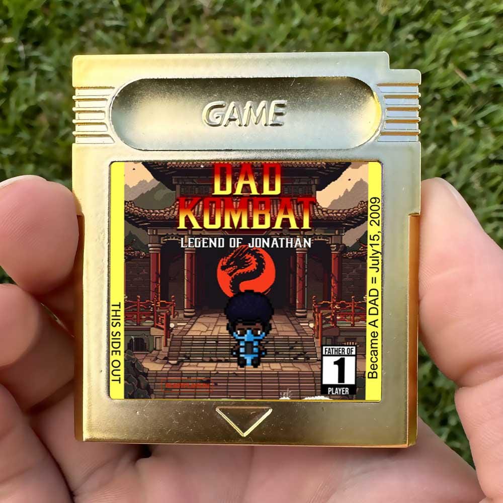 Personalized Dad Kombat Cartridge - Custom Gift for Dads - Personalized Gift - Father's Day Gift - Personalized Mortal Kombat Gift