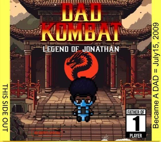 Personalized Dad Kombat Cartridge - Custom Gift for Dads - Personalized Gift - Father's Day Gift - Personalized Mortal Kombat Gift