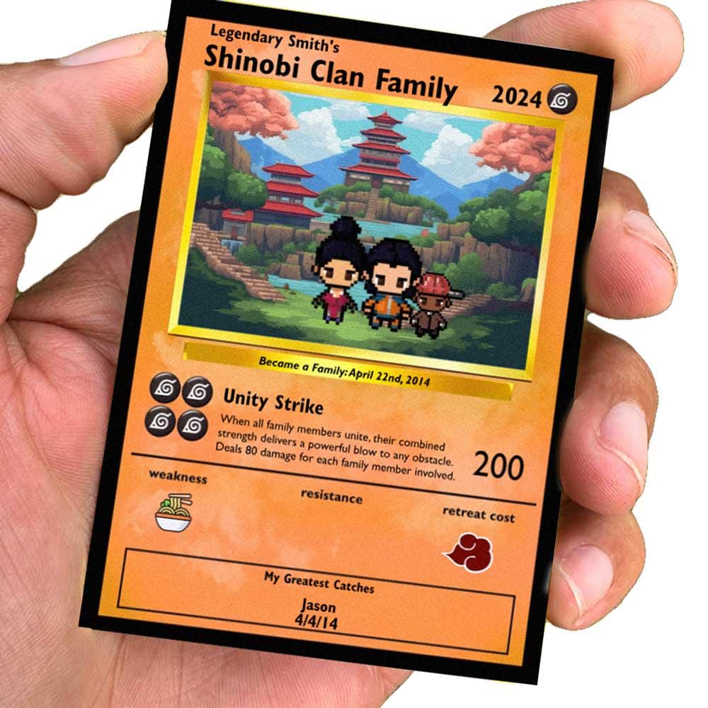 Personalized Shinobi Clan Family Card - Family Gift - Custom Family Card - Special Gift for a Family member - Personalized Naruto Card