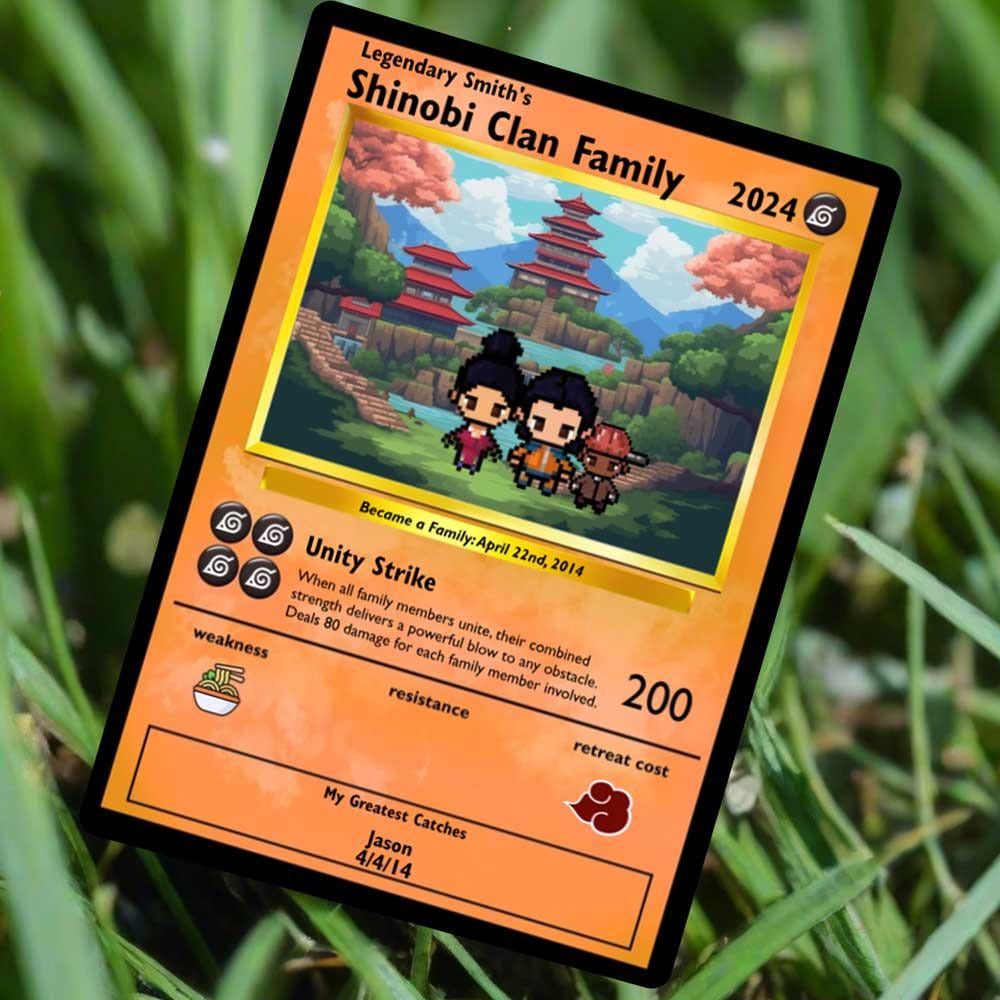Personalized Shinobi Clan Family Card - Family Gift - Custom Family Card - Special Gift for a Family member - Personalized Naruto Card