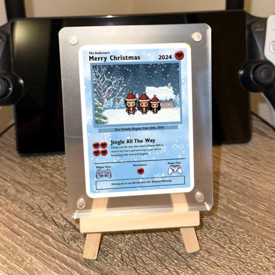 Poke Christmas Card - Personalized Christmas Gifts - Christmas Gift - Gift for Family - Couples Gift - Gift for Christmas - Custom Christmas