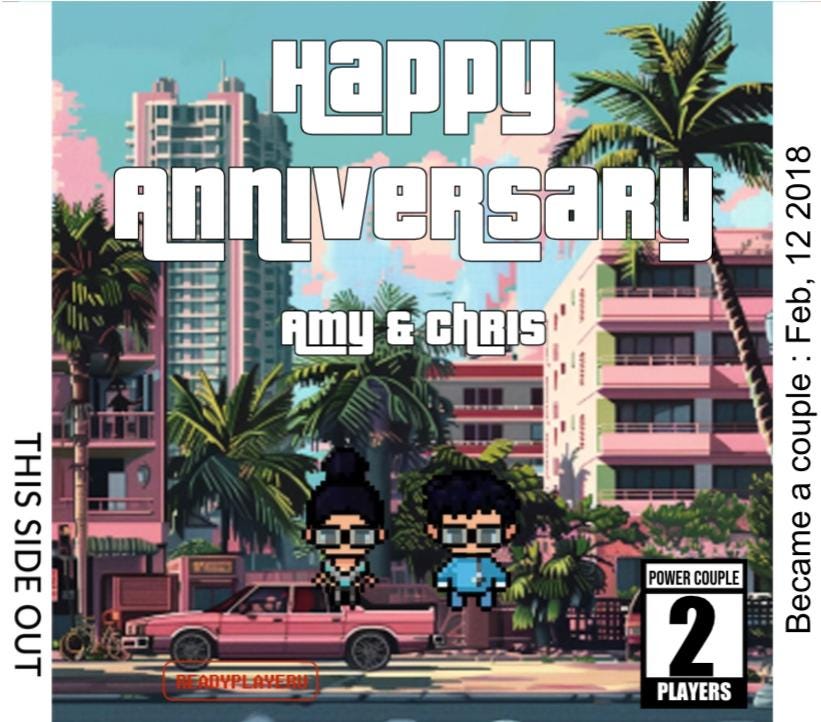 Personalized GTA Love Anniversary Cartridge - Custom Gift for any Occasion - Personalized Gift - Personalized GTA Cartridge Gift