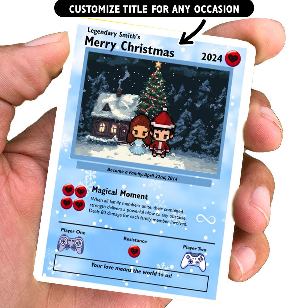 Poke Christmas Card - Personalized Christmas Gifts - Christmas Gift - Gift for Family - Couples Gift - Gift for Christmas - Custom Christmas
