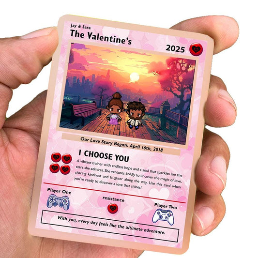 Poke Valentine's Day Card - Personalized Valentines Day Gift - Valentines Day Gift - Vday Gift for Him - Vday Gift for Her - Gift for Gamer