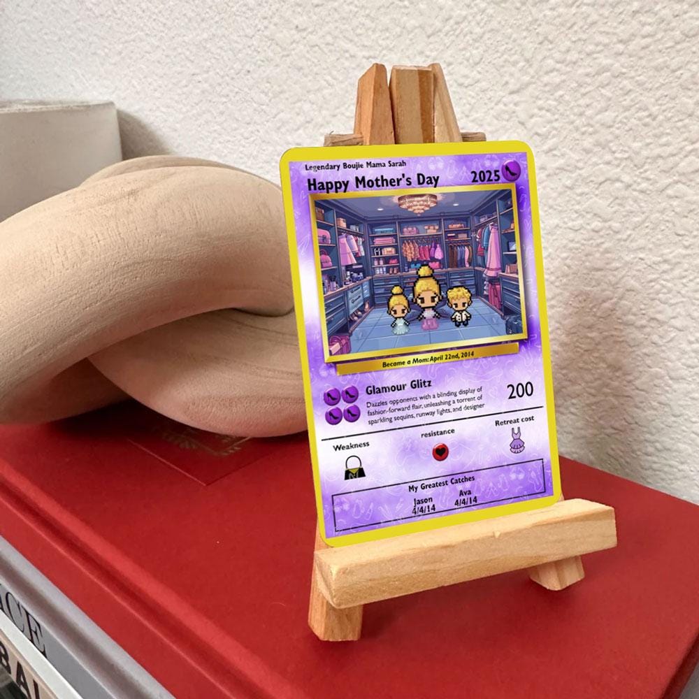 Personalized Poke Boujie Mom Card - Custom Gift for Mom - Mother's Day Gifts - Mom Gifts - Perfect Gift for the Glamorous Mom