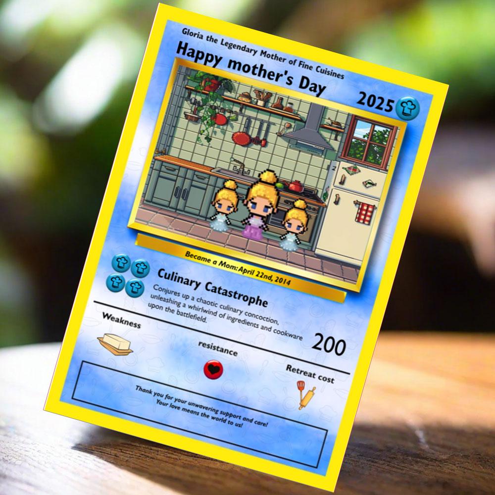 Personalized Poke Chef Mom Card - Custom Mom Gift - Mother's Day Gifts - Mom Gifts - Custom Chef Mom Card - Culinary Mom Card - Gourmet Mom