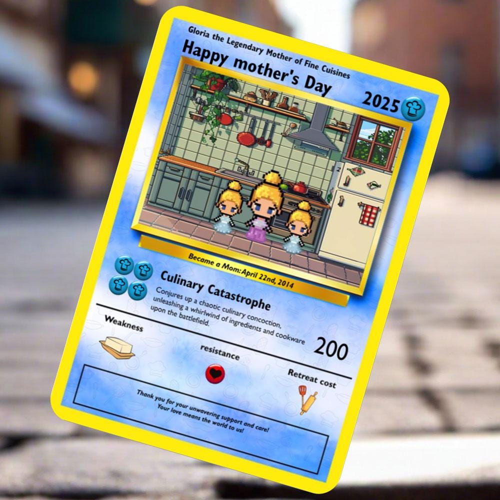 Personalized Poke Chef Mom Card - Custom Mom Gift - Mother's Day Gifts - Mom Gifts - Custom Chef Mom Card - Culinary Mom Card - Gourmet Mom