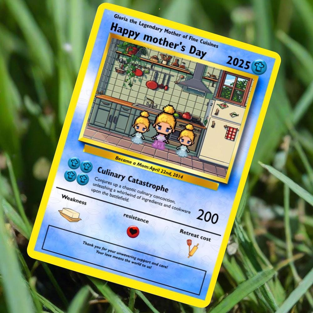 Personalized Poke Chef Mom Card - Custom Mom Gift - Mother's Day Gifts - Mom Gifts - Custom Chef Mom Card - Culinary Mom Card - Gourmet Mom