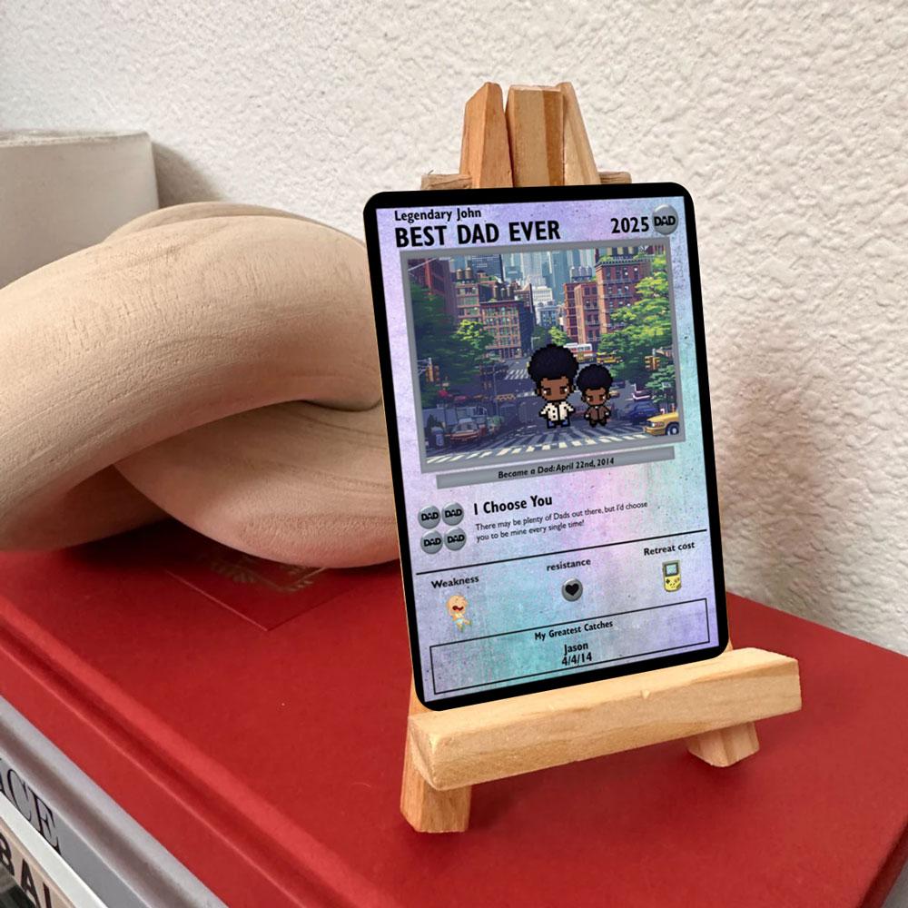 Personalized Poke Father's Day Card - Custom Gift for Dad - Personalized Father's Day Gifts - Father's Day Present - Dad Gifts