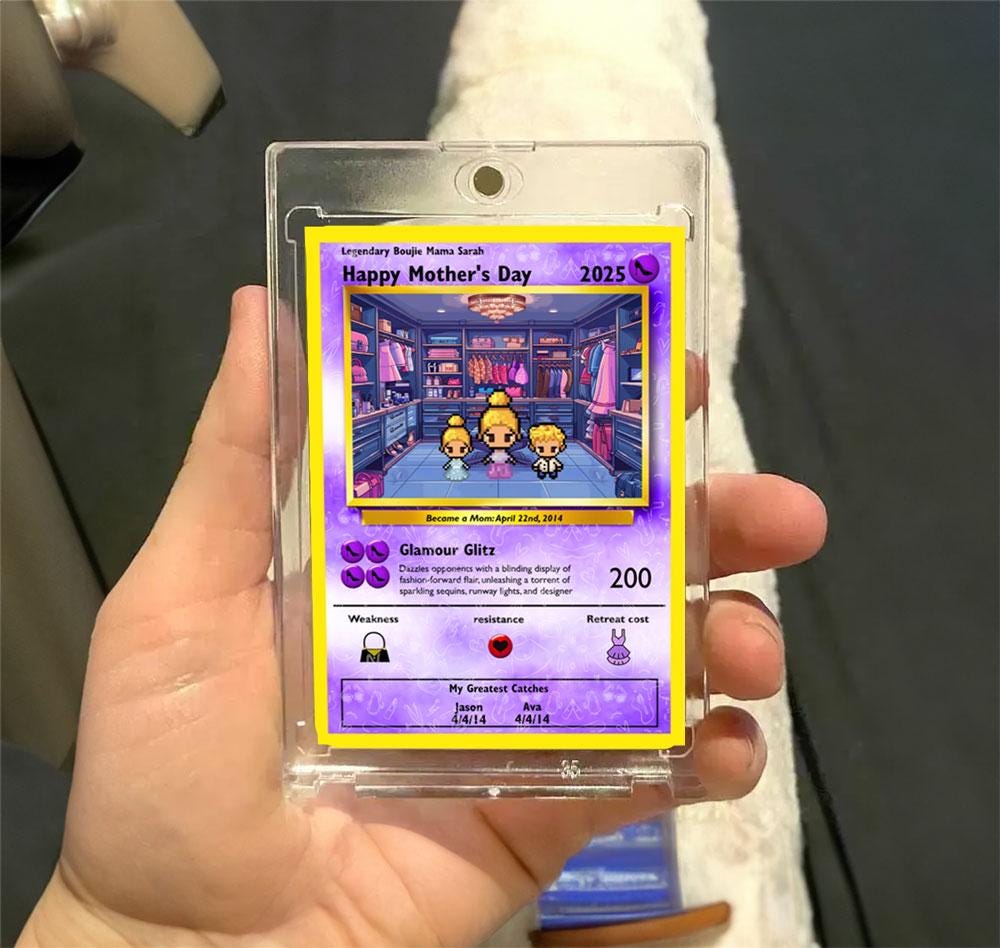 Personalized Poke Boujie Mom Card - Custom Gift for Mom - Mother's Day Gifts - Mom Gifts - Perfect Gift for the Glamorous Mom