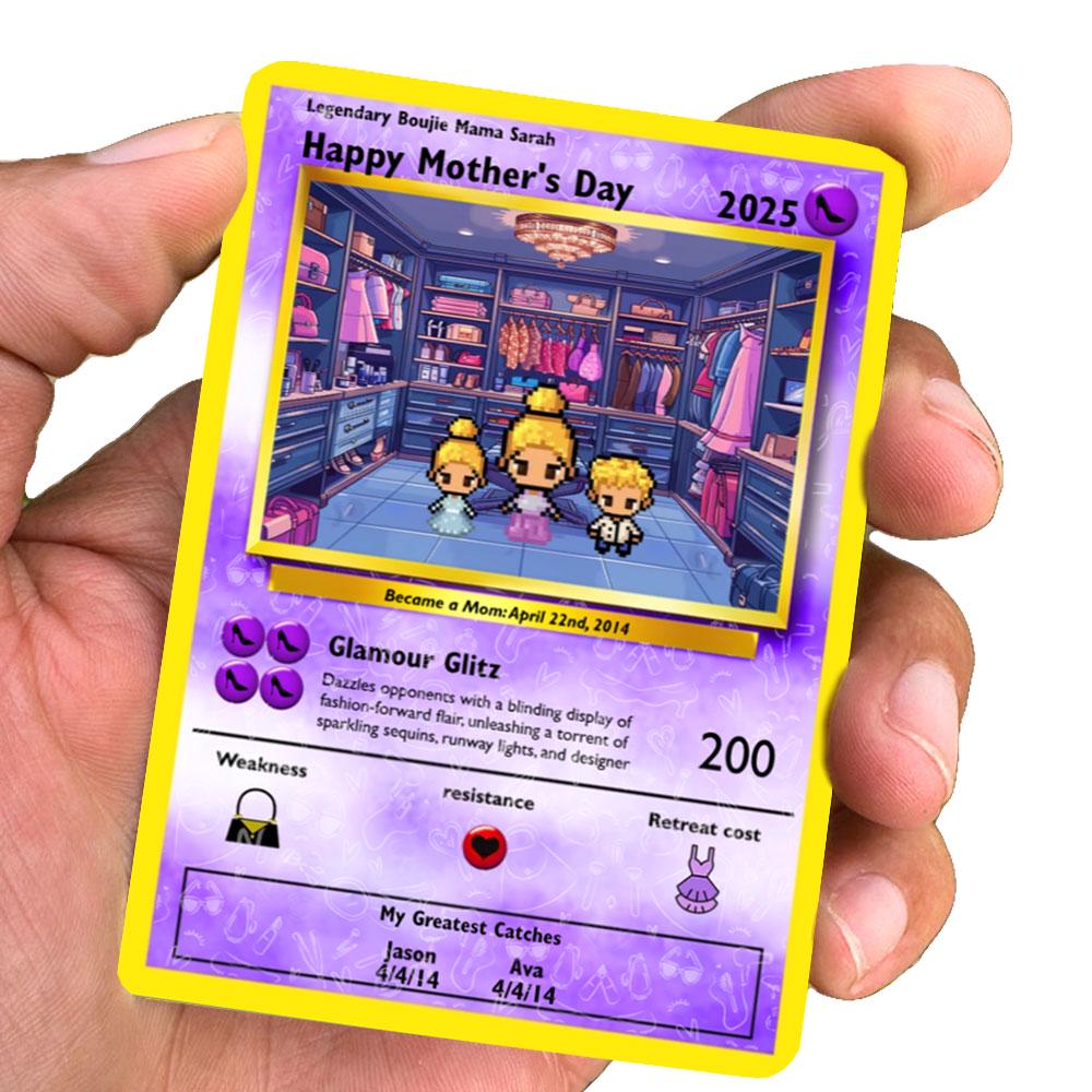 Personalized Poke Boujie Mom Card - Custom Gift for Mom - Mother's Day Gifts - Mom Gifts - Perfect Gift for the Glamorous Mom