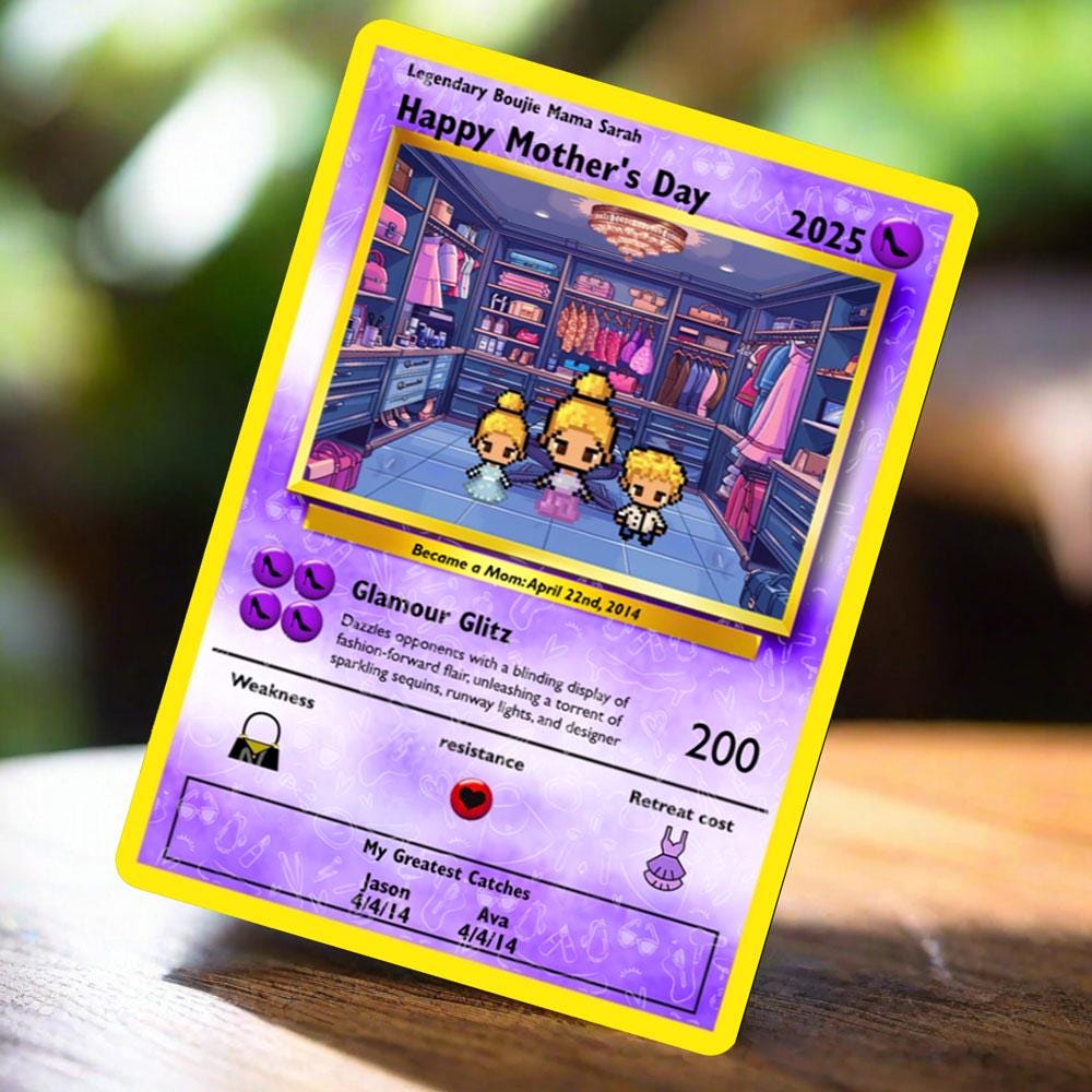 Personalized Poke Boujie Mom Card - Custom Gift for Mom - Mother's Day Gifts - Mother's Day Present - Glam Mom Card - Sassy Mom Card