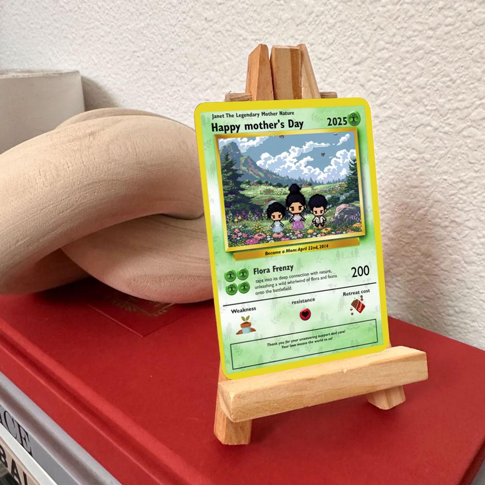 Personalized Poke Mother Nature Mom Card - Custom Gift for Mom - Mother's Day Gifts - Garden Mom - Earth Mama Card - Forest Queen Mom Card