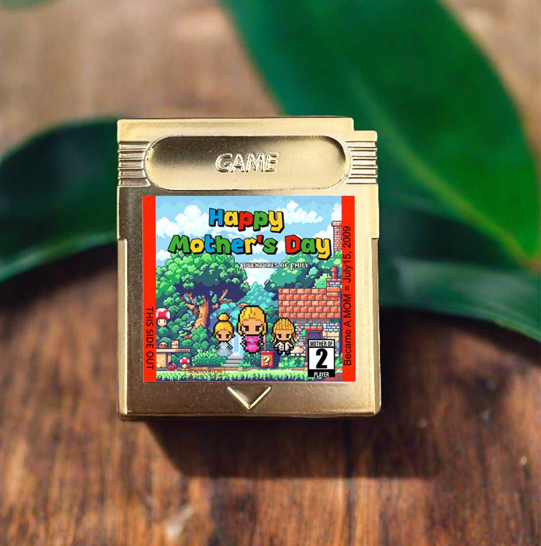 Personalized Super Mommio World Cartridge - Custom Gift for Super Mario Moms - Personalized Super Mario World Gift - Mother's Day Gift