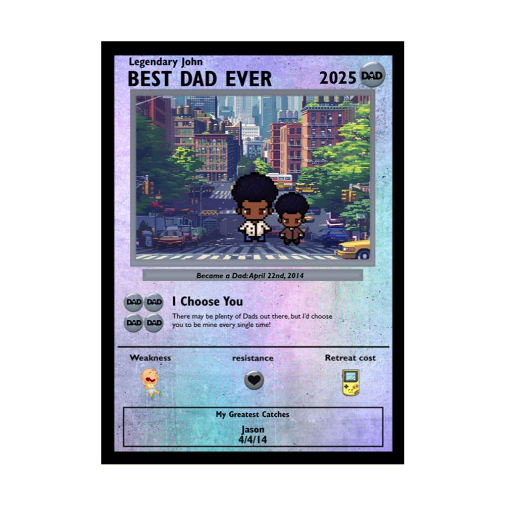 Personalized Poke Father's Day Card - Custom Gift for Dad - Personalized Father's Day Gifts - Father's Day Present - Dad Gifts