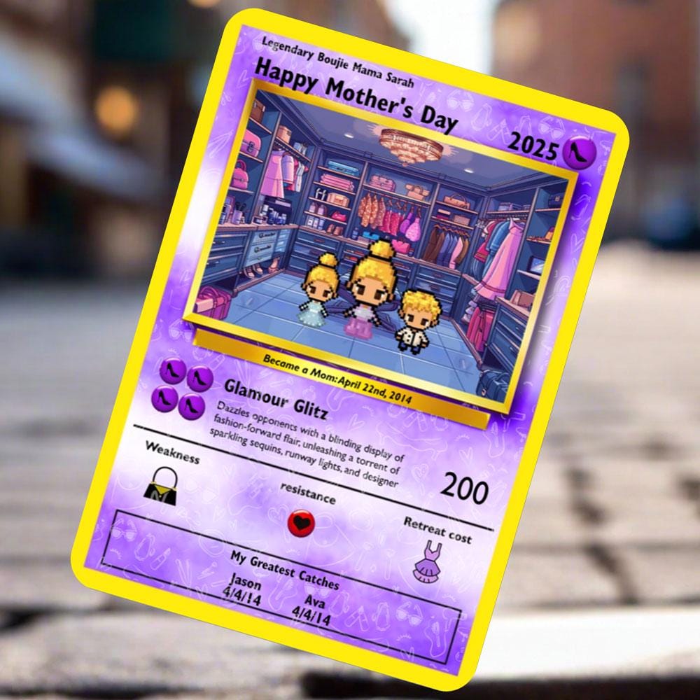 Personalized Poke Boujie Mom Card - Custom Gift for Mom - Mother's Day Gifts - Mother's Day Present - Glam Mom Card - Sassy Mom Card