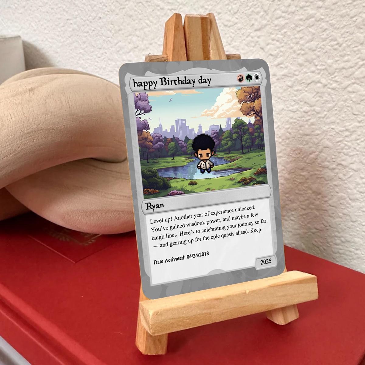 Pet the Gathering Birthday Card - Birthday Gift - Gift for Gamer - Legendary Birthday Card - Magic-Inspired Keepsake - Custom Mana Card