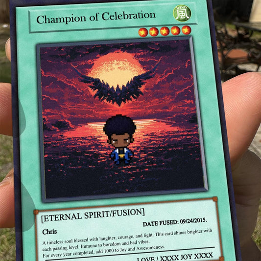 Dueling Birthday Card - Dueling Birthday Gift - Dueling Style Card - Metal Birthday Keepsake Gift - Anime-Inspired Battle Card